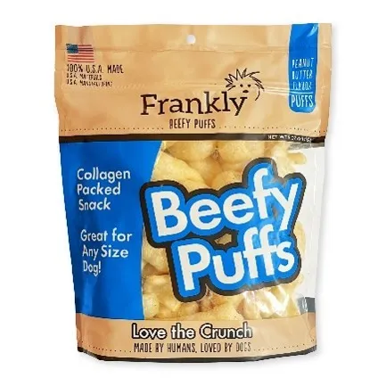 1ea Frankly Beefy Puffs Peanut Butter 5oz - Treats